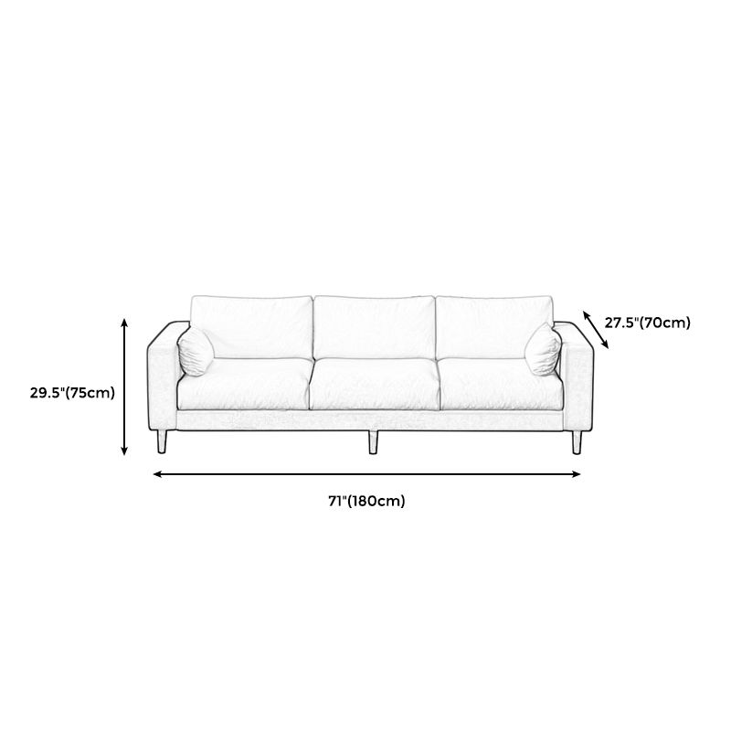 29.53"H Linen Square Arm Modern Sofa with Loose Back for Living Room, Apartment