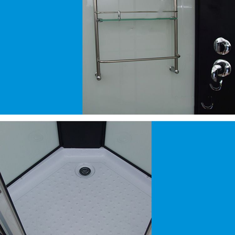 Clear Glass Double Sliding Shower Enclosure One Piece Framed Shower Enclosure