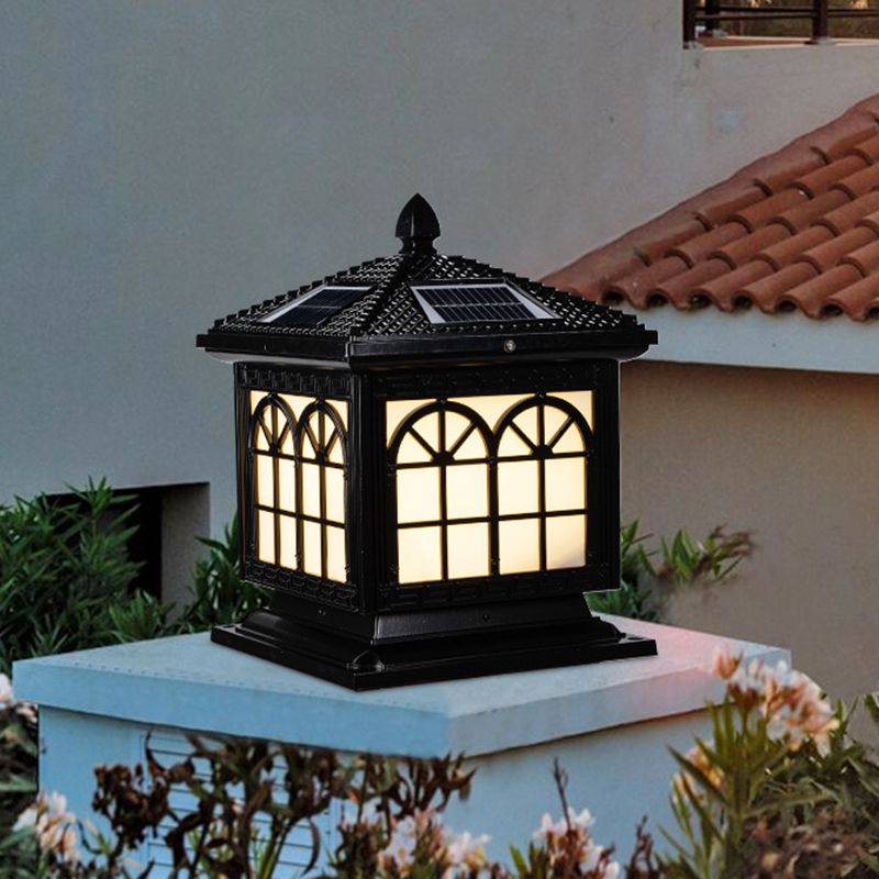 Modern Simple LED Pillar Lamp Household Solar Light for Backyard