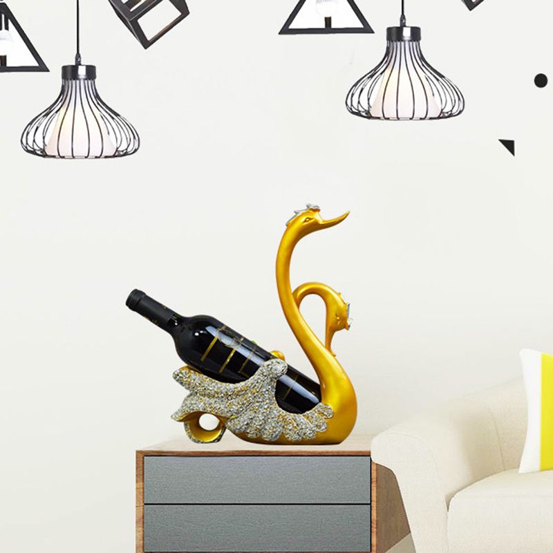 Glam Tabletop Wine Bottle Holder Resin Wine Bottle Rack for Room