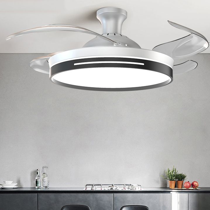 Contemporary LED Ceiling Fan Light Minimalist Flush Mount Light for Living Room