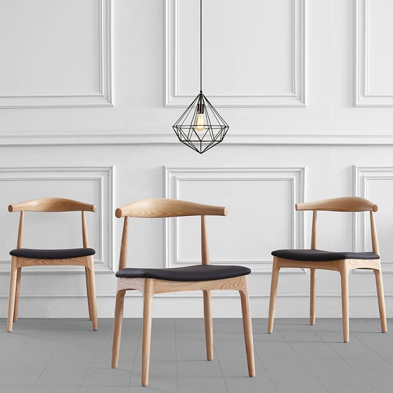 Modern Dining Room Side Chairs Solid Wood Kitchen Armless Chairs