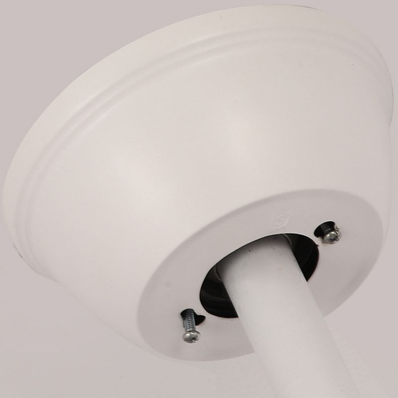 Contemporary Fan Ceiling Fixture in White Finish LED Ceiling Fan