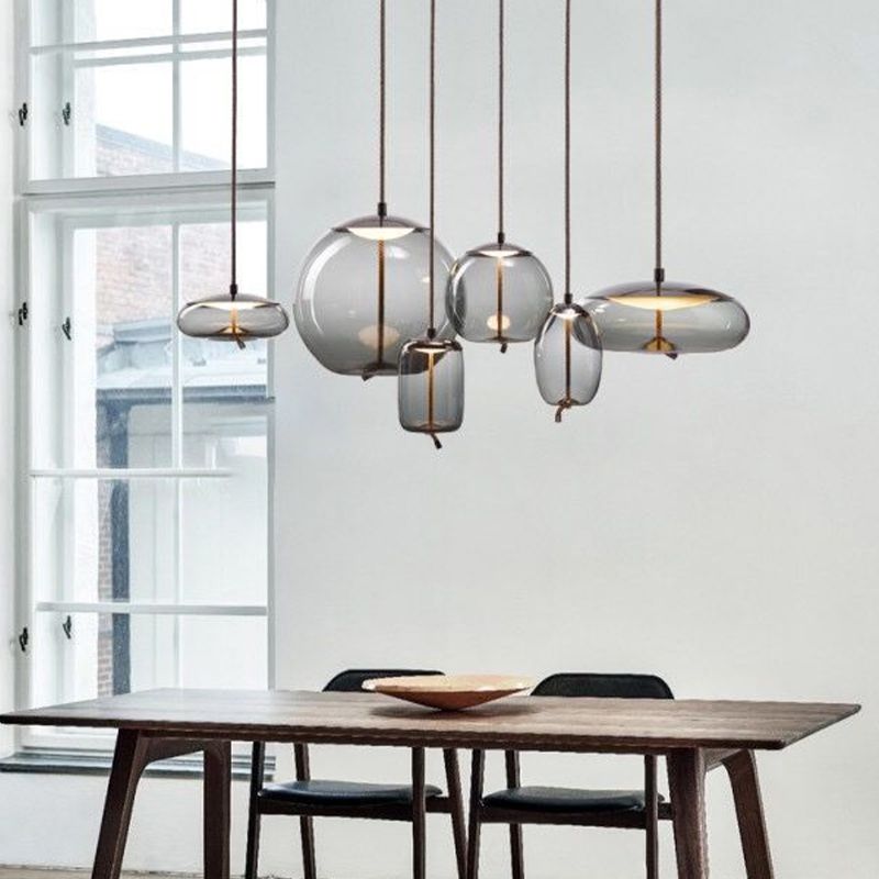 Hanging Pendant Light Minimalist Glass Dining Room Hanging Light Fixture