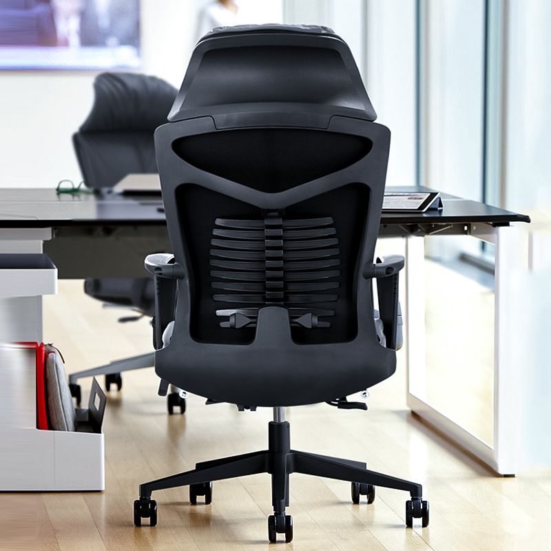 Ergonomic Office Chair Mesh Desk High Back Linen Task Chair with Castor