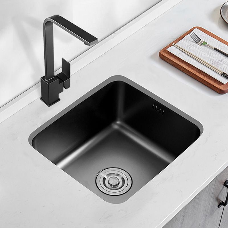 Contemporary Style Kitchen Sink Stainless Steel Dirt Resistant 1 Holes Kitchen Sink