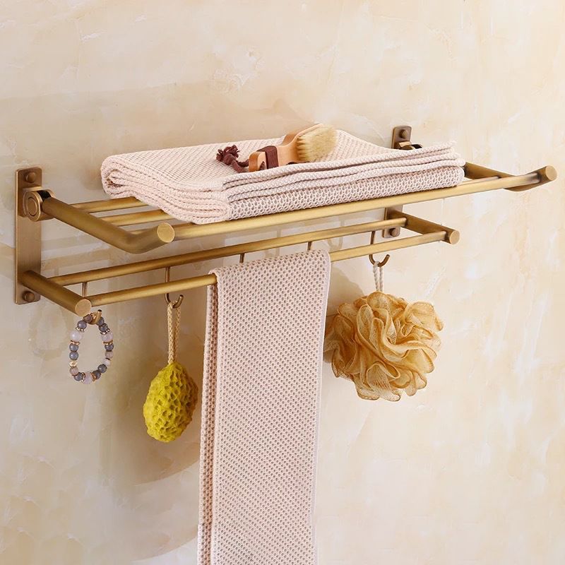 4-Piece Traditional Bathroom Accessory Set Gold Brass Bathroom Accessories Hardware Set