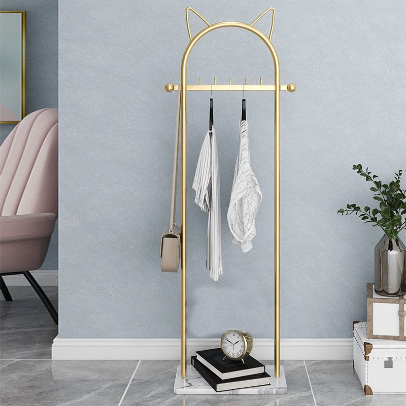 Contemporary Hall Stand Metal Hooks Included No Distressing Free Standing Rack Metal