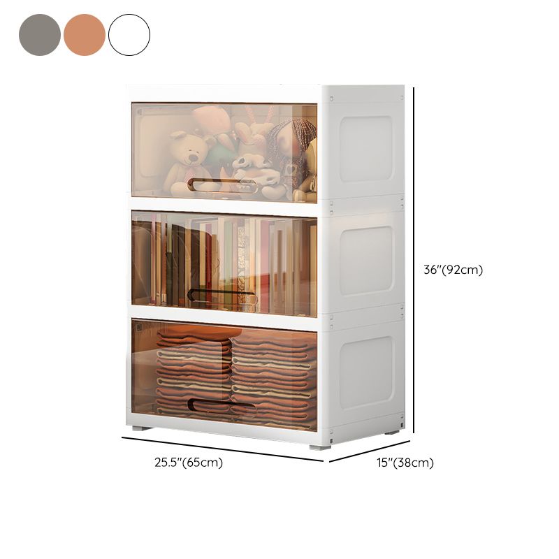 Contemporary Style Plastic Armoire Cabinet Bedroom Youth Armoire with wheels