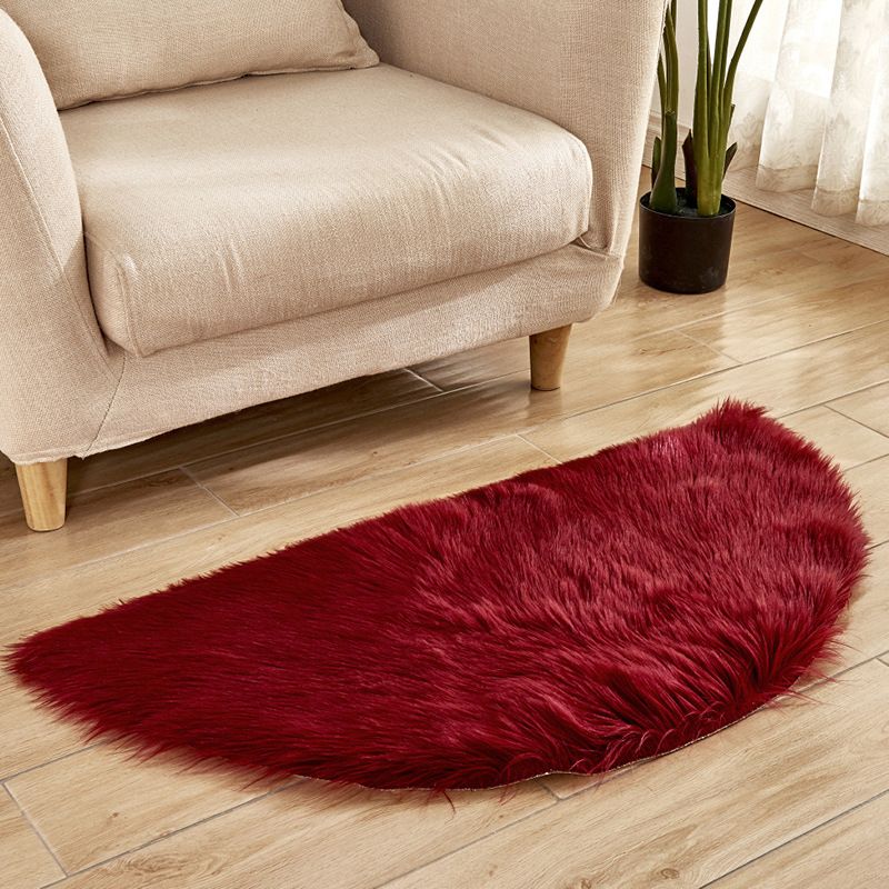 Rapis semi-cercle Prain Simplicité Multiplicité Tapis de tapis de teinture Washable Fluffy Fluffy pour le salon