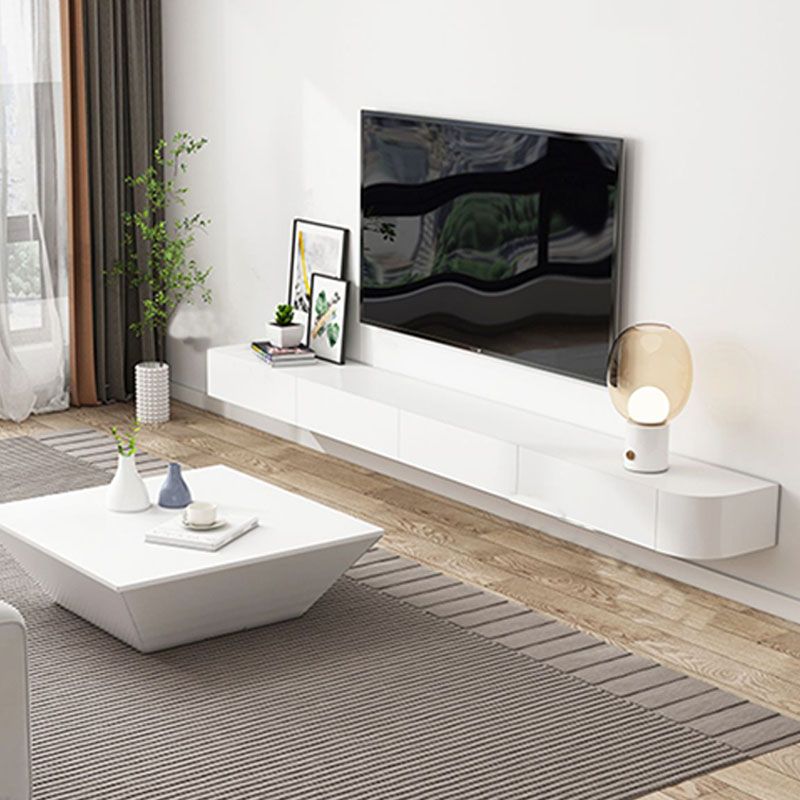 Modern TV Stand - Floating Mount TV Console in Black/ White/ Gray