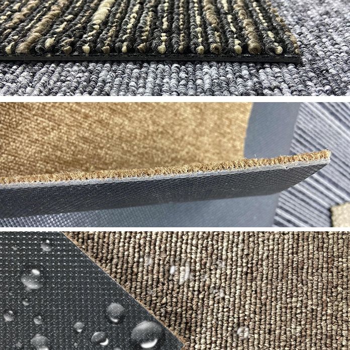 Modern Level Loop Carpet Tiles Solid Color Non-Skid Tiles and Carpet