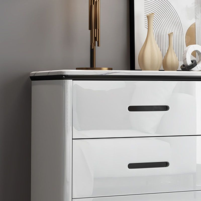 Contemporary Engineer Wood Dresser White Bedroom Storage Chest with Drawer