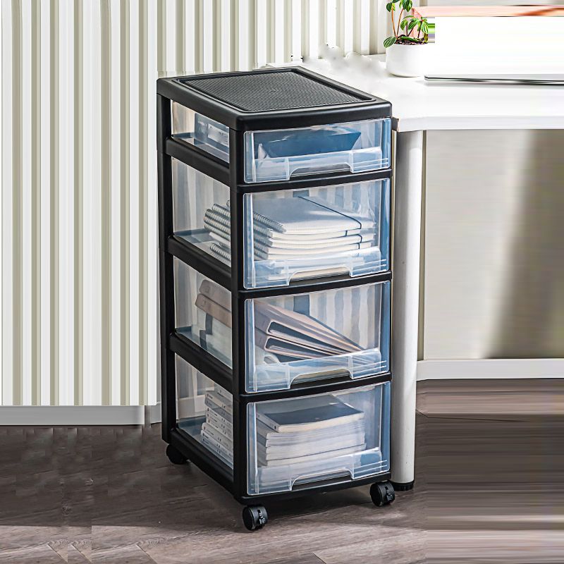 Modern Plastic Movable File Cabinet Drawers Storage File Cabinet for Office