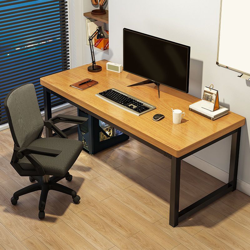 23.5" W Wooden Office Desk Modern Writing Desk with H-shape Base