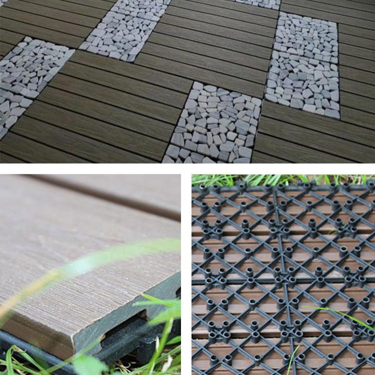 Modern Floor Board Outdoor Waterproof Rectangular Wooden Decking Tiles