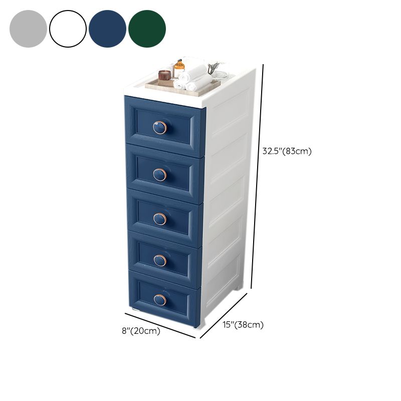 14.82 Inch Width Modern Nursery Dresser Plastic Chest Kids Nightstand