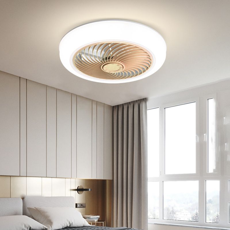Metal Ceiling Fan Lighting Modern Style 1 Light Ceiling Fan Light for Dining Room
