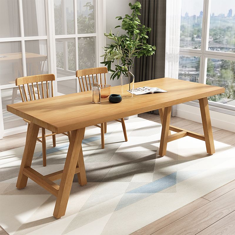 Modern 1/2/3 Pieces Dining Set Rectangle Pine Wood Dining Table for Dining Room