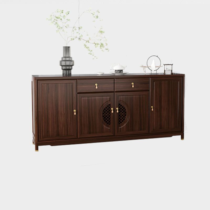 Modernism Wood Sideboard Table 2 Drawers Sideboard with Cabinets for Dining Room