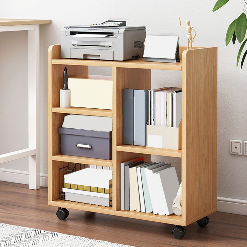 Simple Wood File Cabinet Solid Color Filing Cabinet On Castors