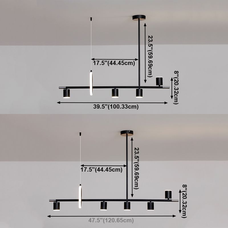 Luces colgantes contemporáneos Geometry Island Lights Metal para la isla de cocina