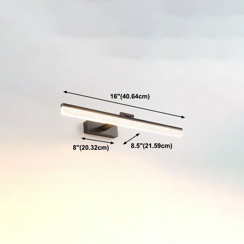 Modern Metal Linear Wall Sconce Simple LED Bathroom Vanity Lighting Fixtures