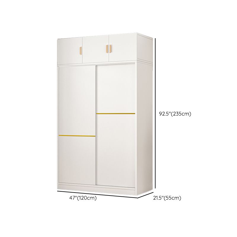 Urban Wooden Coat Locker in White Matte Finish 3-Drawer Kid's Wardrobe