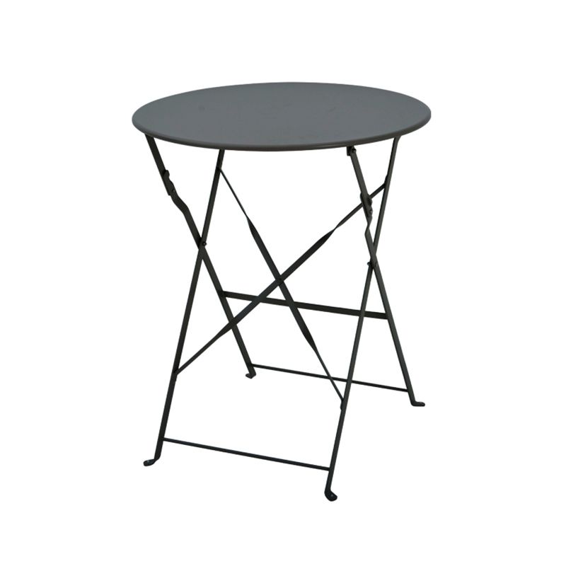 Contemporary Round Scratch Resistant Patio Table Iron Folding Patio Table