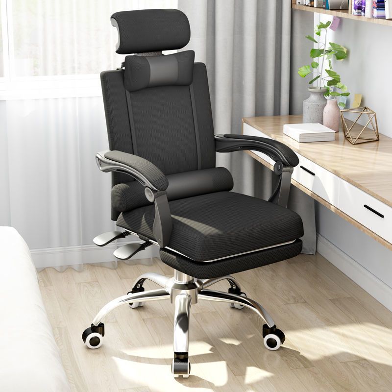 Contemporary Black Managers Chair Padded Arms Executive Chair for Office