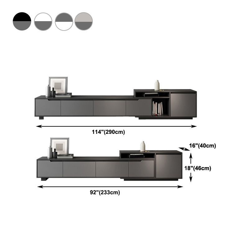 Modern TV Stand With Glide Drawer , Grey , TV Cabinet with Storage