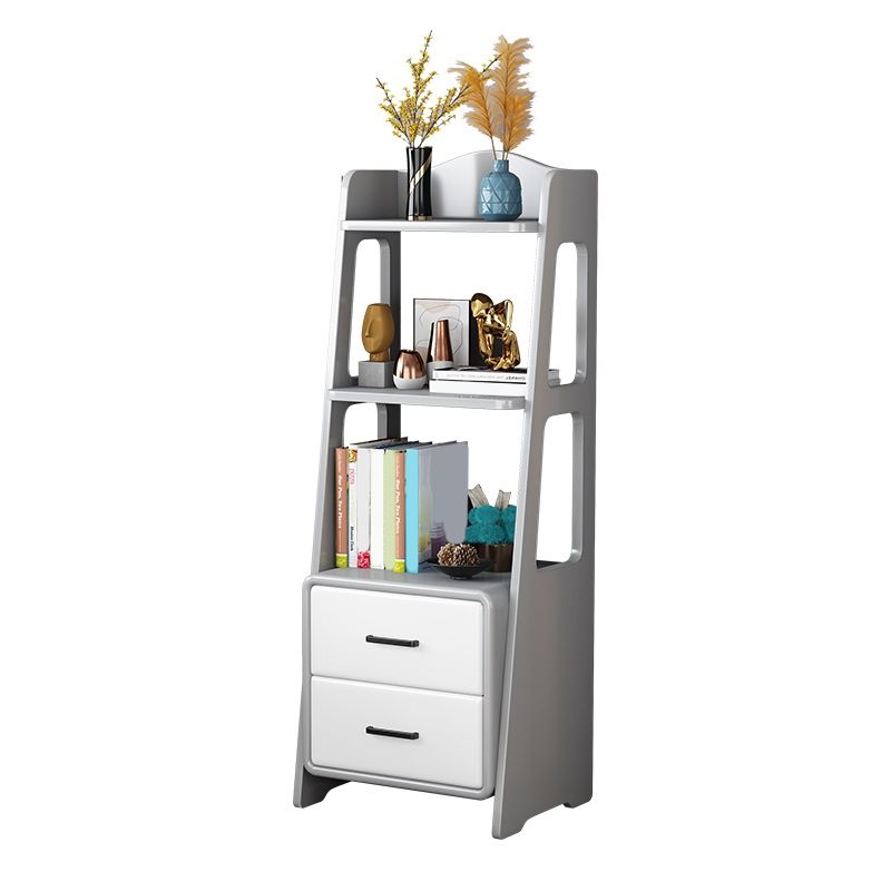 Contemporary Nightstand Open Storage Bedside Cabinet for Bedroom