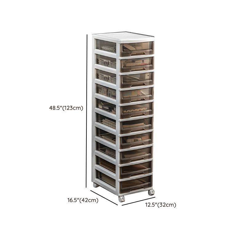 Transparent Filing Cabinet Modern Plastic Drawers Filing Cabinet