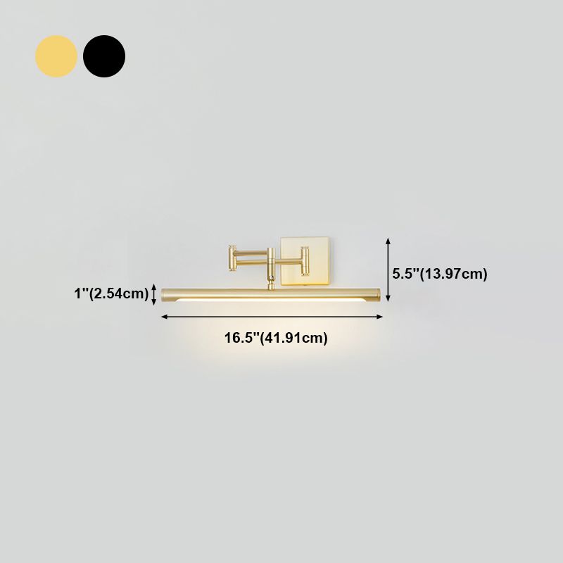 Accesorios de iluminación de tocador lineal de estilo moderno metal 1 luces de espejo de tocador de luz