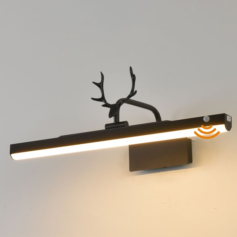 Lineaire ijdelheid verlichting moderne stijl metal 1 lichte ijdelheid sconce lichten