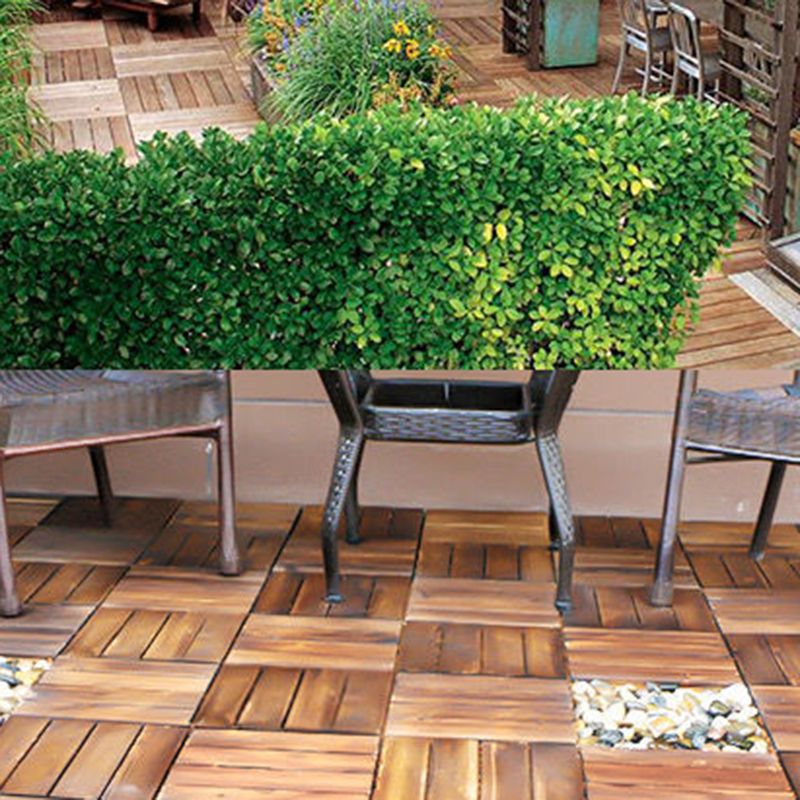 Modern Flooring Planks Click-Locking Smooth Hardwood Deck Tiles for Patio