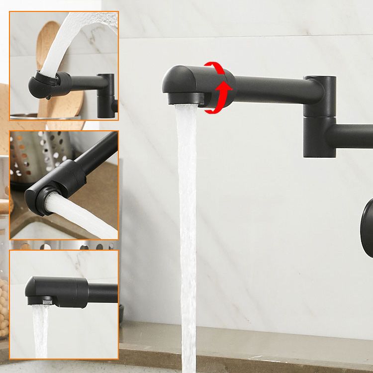 Kitchen Faucet Single Handle Lever Modern Wall Mounted Pot Filler