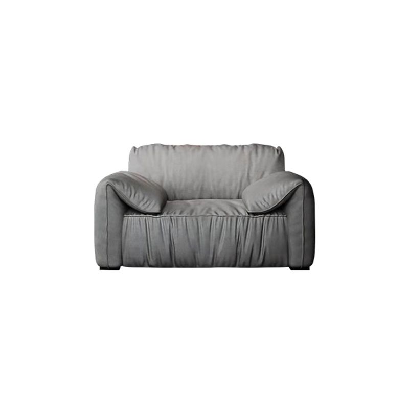 Living Room Pillow Top Arm Standard Sofa Light Gray Couch for Apartment