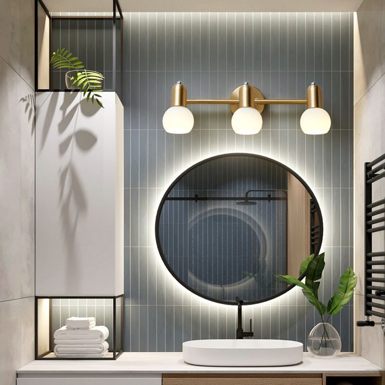 Sphere Glass Wall Mounted Lights Modern Wall Sconce Lighting for Bathroom