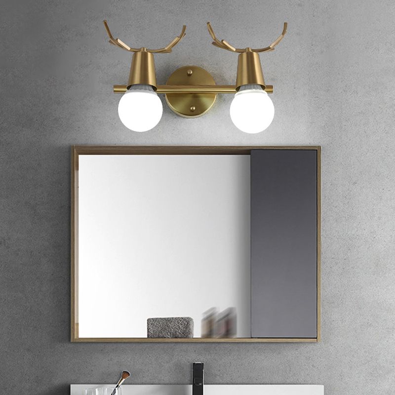 Multi-Light Geometric Vanity Sconce Modern Style Metal Sconce Lights in Gold