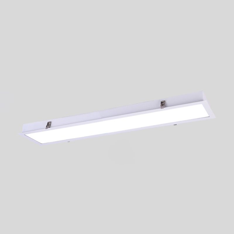 Rectangle Shape LED Ceiling Lamp Modern Aluminium 1 Light Flush Mount for Aisle