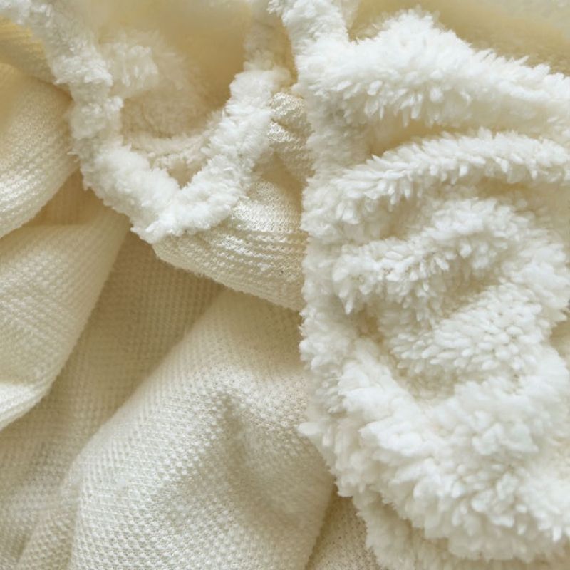 Modern Polyester Bed Sheet Set Super Soft Flannel Soild Pillowcase