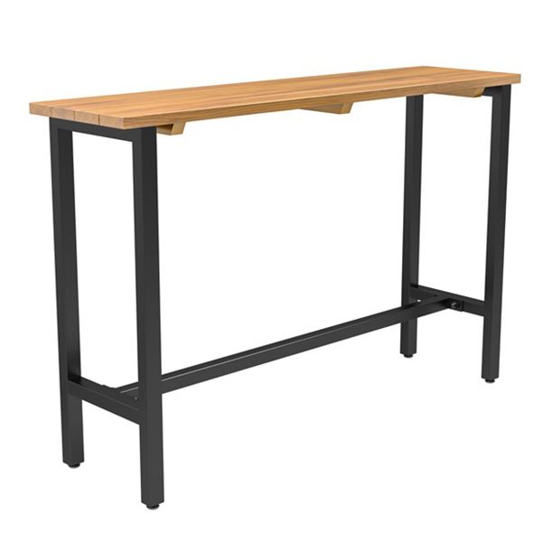 Industrial Bar Dining Table Solid Wood Bar Dining Table with Trestle Base