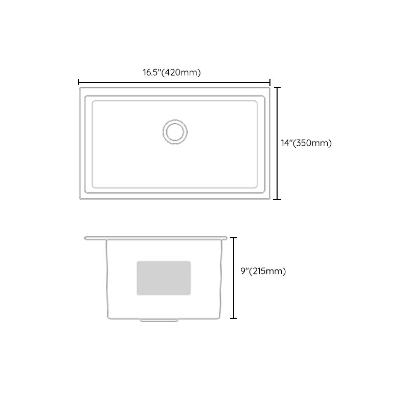 Contemporary Sink Set Stainless Steel Friction Resistant Sink Set for Kitchen