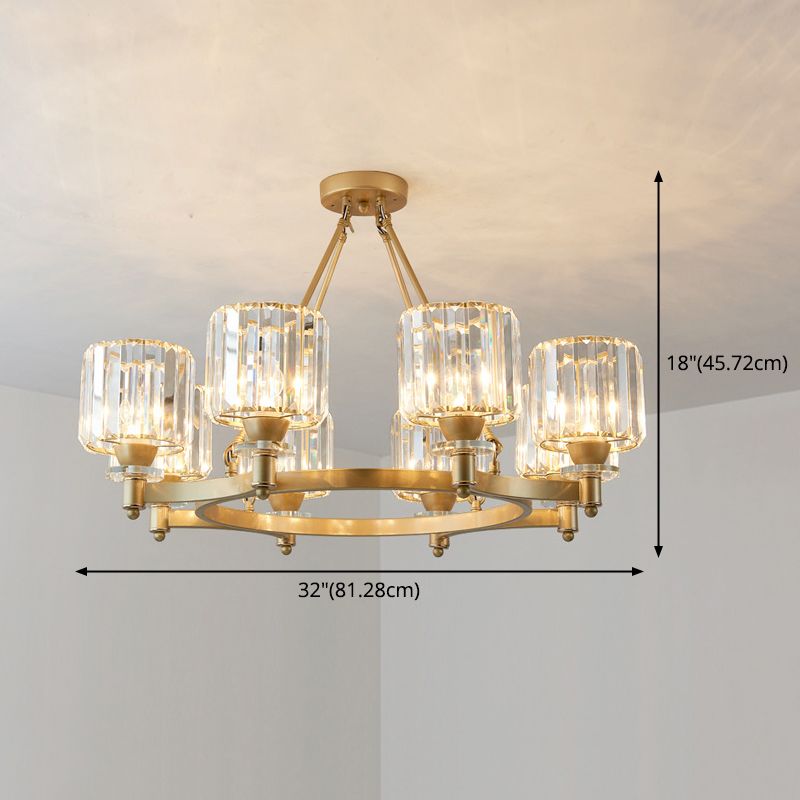 Crystal Ceiling Hung Fixtures Contemporary Circle Wheel Pendant Lighting for Living Room