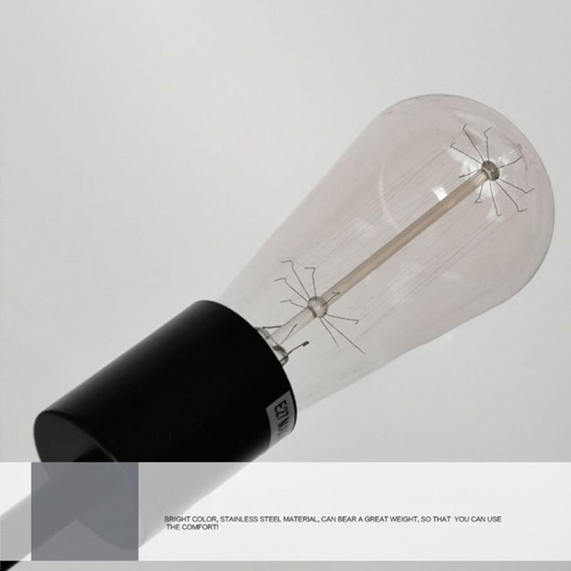 Schwarz schmiedeeisen gebürstete Kronleuchter 18 Leichtsachen Retro Industrial Style Offene Lampen hängen Licht für Esszimmer