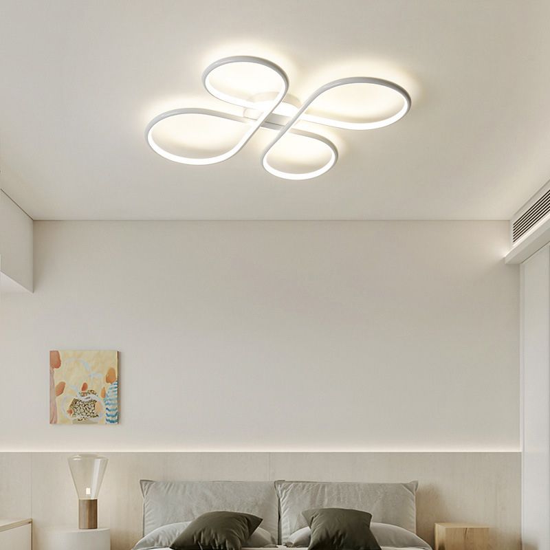 Contemporary Flush Mount Lighting LED White Ceiling Light for Room Foyer