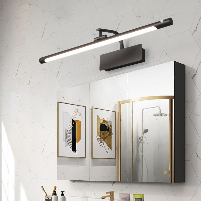 Modern Minimalist Style Strip Flush Mount Wall Sconce Metal Wall Mounted Lamps for Bathroom