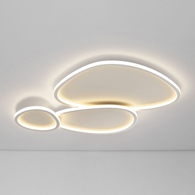 Multi Lights Ceiling Lamp Modern LED Ceiling Mount Light with Silica Gel Shade for Bedroom