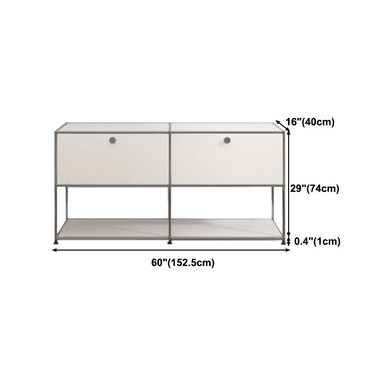 Modern Style White Sideboard Engineered Wood Sideboard for Living Room